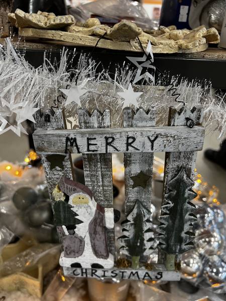 Imagen de Décoration de Noël "Merry Christmas" avec Père Noël