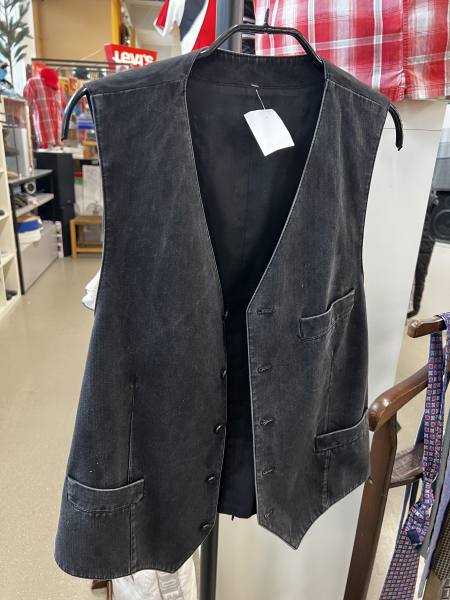 Imagen de Gilet en jean noir homme