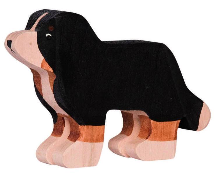 Imagen de Figurine chien en bois, style artisanal