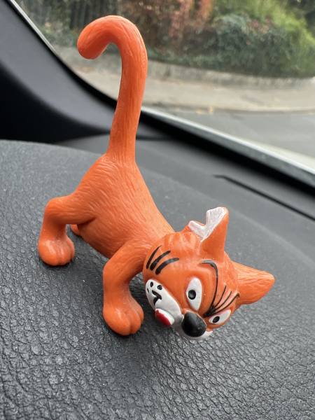 Imagen de Figura Gato Naranja Coleccionable Juguete Vintage