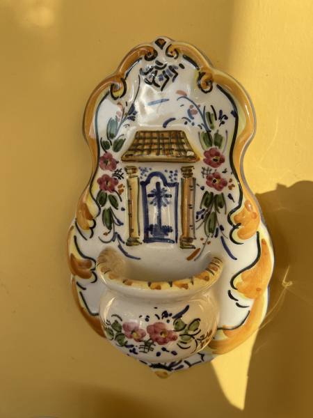 Imagen de Jabonera cerámica pintada a mano vintage